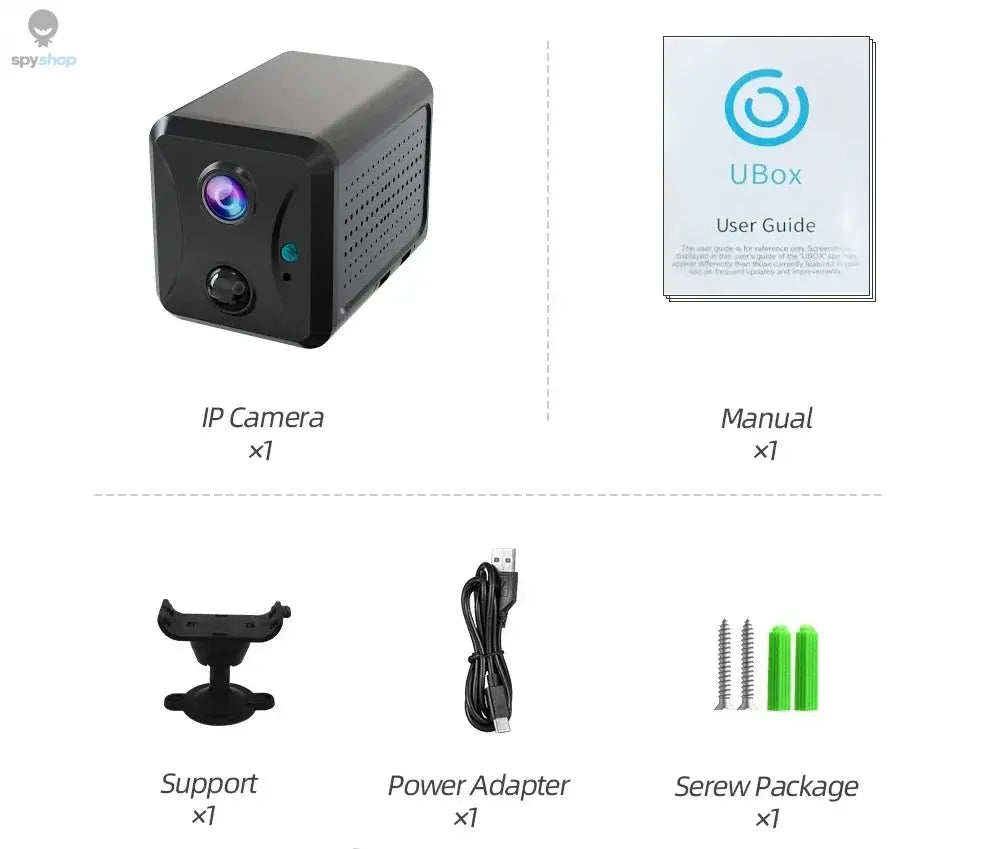 Ubox Mini 4G Security Camera SIM Card or Wifi Ultra HD Surveillance Camera 3800 mAh Battery Low Power Voice Intercom CCTV Camera Spy-shop.com