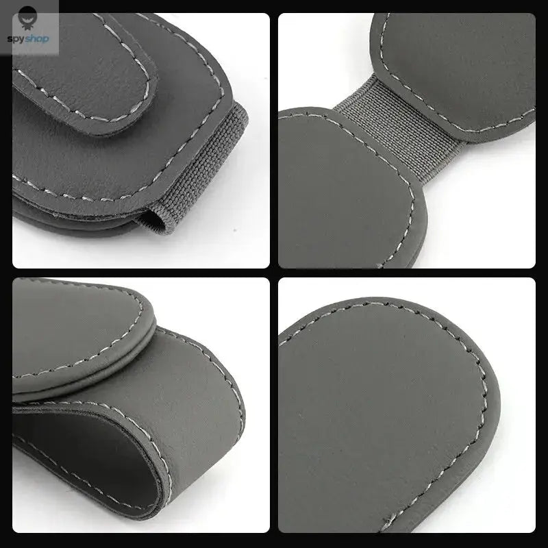 Universal Car Auto Sun Visor Eyeglass Hanger Clip Leather Glasses Holder Magnetic Multi-Function Automobile Accessories Storage