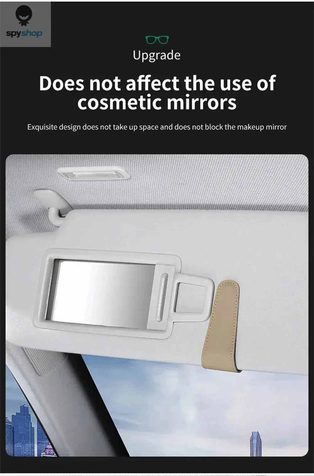 Universal Car Auto Sun Visor Eyeglass Hanger Clip Leather Glasses Holder Magnetic Multi-Function Automobile Accessories Storage