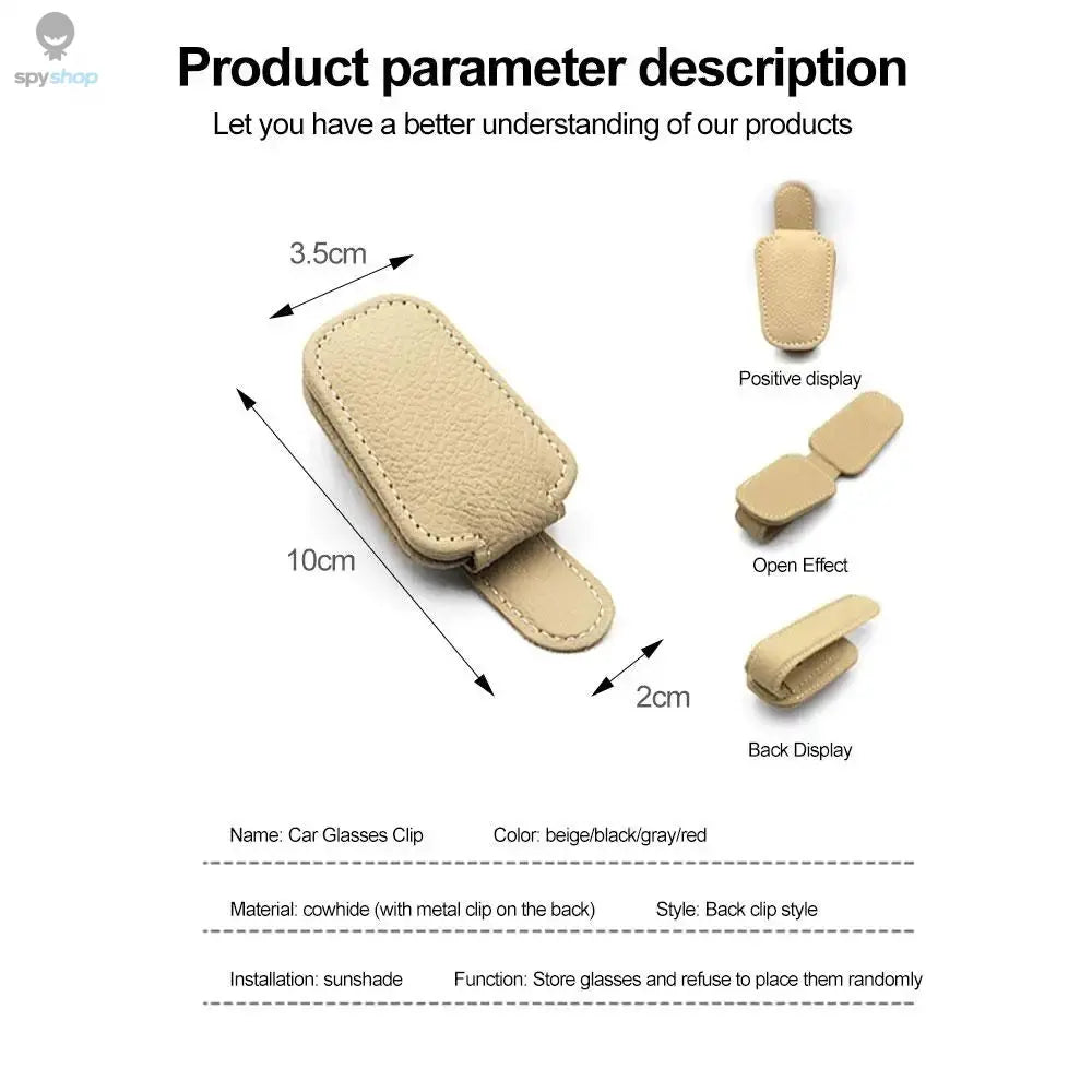Universal Car Sunglasses Clip Card Ticket Holder Stand Fastener Pen Case Eyeglasses Sun Visor Car Accessories Spy-shop.com