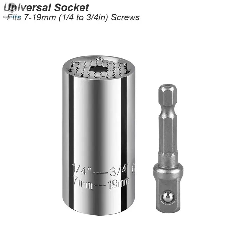 Universal Socket Wrench Head Set Sleeve Gadget 7-19mm Power Drill Adapter Spanner Key Nut Magic Grip Multi Hand Tools multitool Spy-shop.com