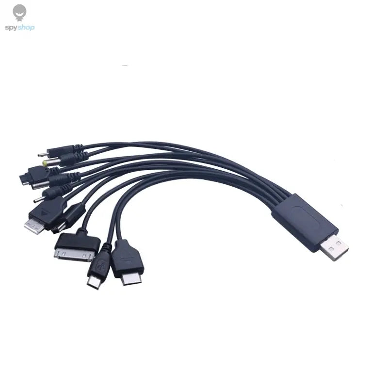 Universal USB To Multi Plug Cell Phone Charger Cable 10 to 1 USB Cable For Samsung Xiaomi Huawei Google OPPO Vivo Charger Cable Spy-shop.com