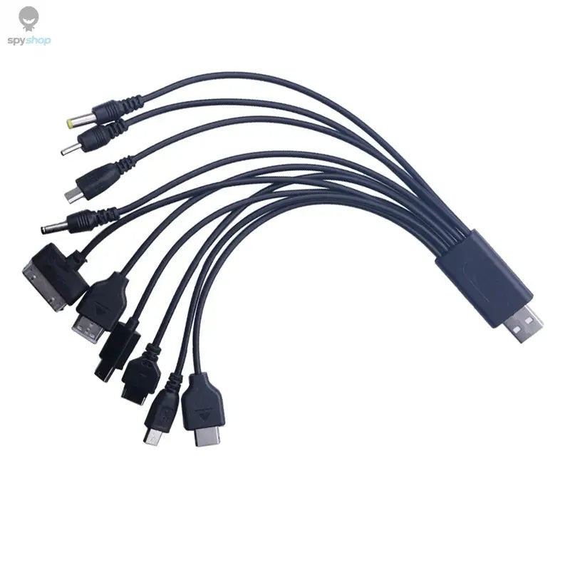 Universal USB To Multi Plug Cell Phone Charger Cable 10 to 1 USB Cable For Samsung Xiaomi Huawei Google OPPO Vivo Charger Cable Spy-shop.com