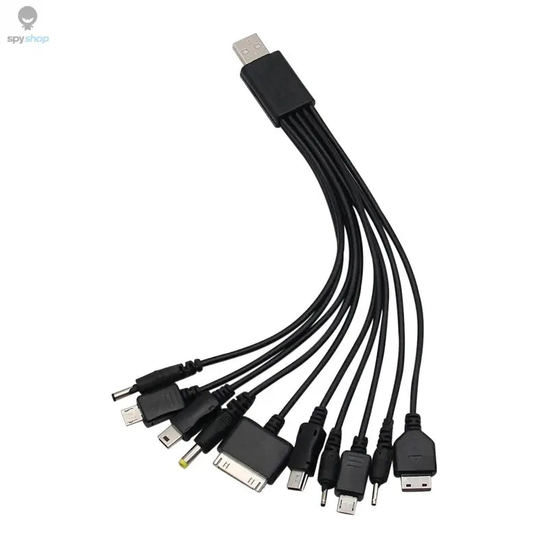Universal USB To Multi Plug Cell Phone Charger Cable 10 to 1 USB Cable For Samsung Xiaomi Huawei Google OPPO Vivo Charger Cable Spy-shop.com