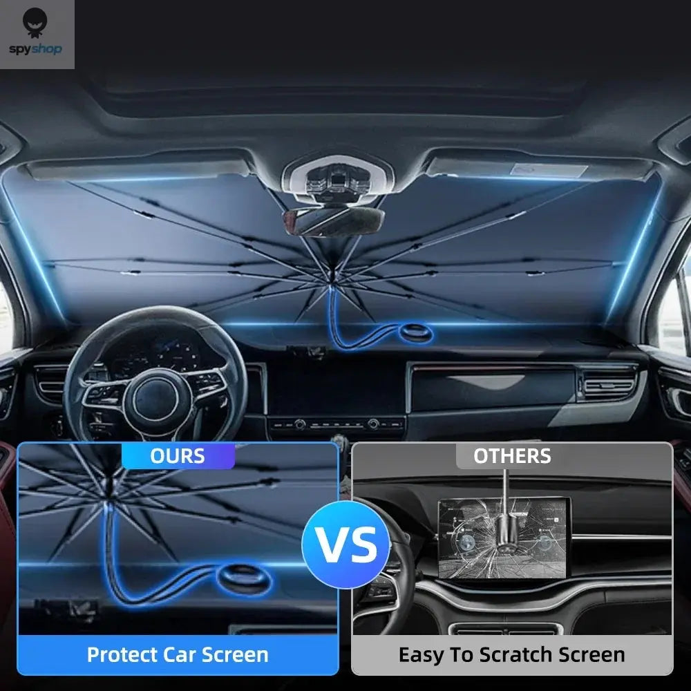 Upgraded Car Windshield Sun Shade Umbrella Foldable Car Sunshade Front Window Cover for UV Ray Block & Sun Heat Protection Spy-shop.com