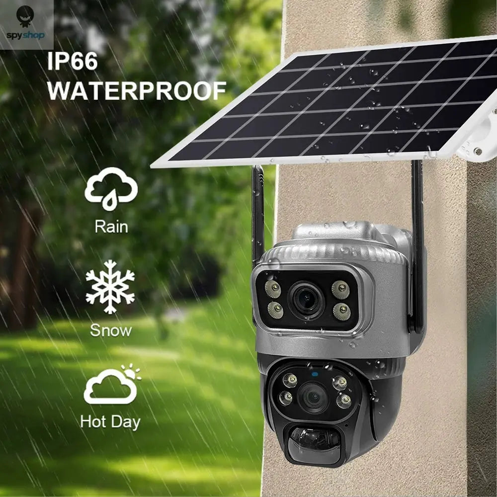 V380 Dual Lens 4G Camera Solar PIR Human Detection Night Vision Waterproof Security Video IP Camara 8MP 4K Battery CCTV Monitor Spy-shop.com