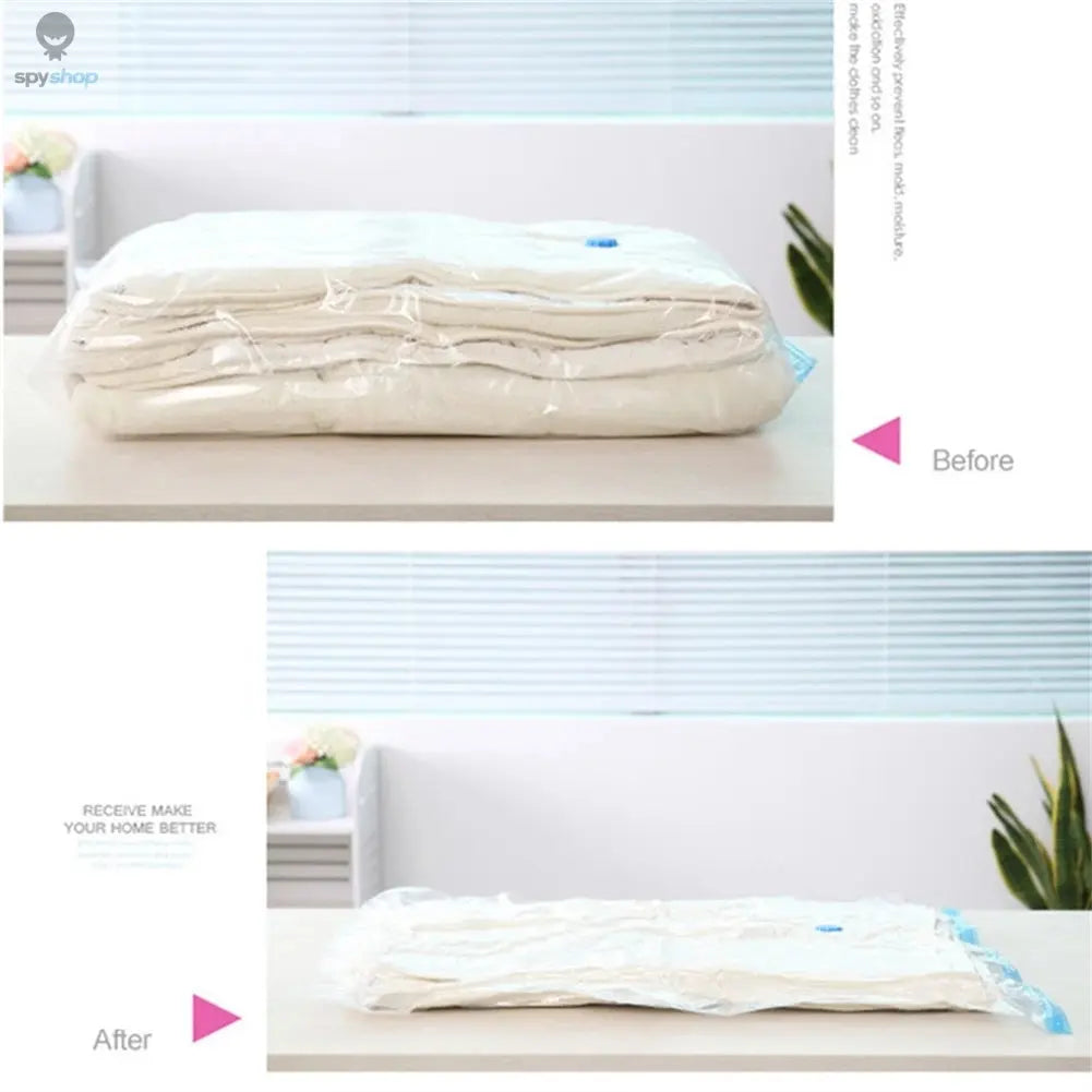 Vacuum Storage Bags With Valve Folding Compressed Space Saving Clothes Storage Big Size For Towel Cloth Blanket Spy-shop.com