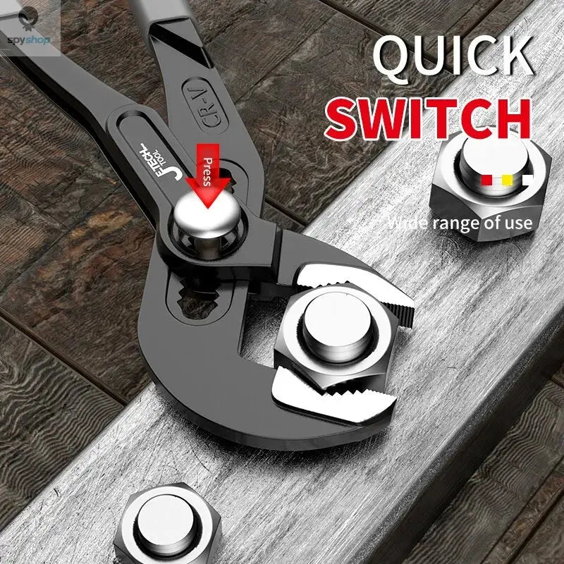 Water Pump Pliers Quick-Release Plumbing Pliers Pipe Wrench Adjustable Water Pipe Clamp Pliers Household Hand Tools Multi-functi