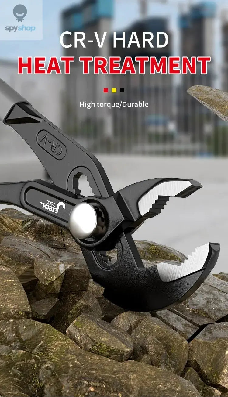 Water Pump Pliers Quick-Release Plumbing Pliers Pipe Wrench Adjustable Water Pipe Clamp Pliers Household Hand Tools Multi-functi