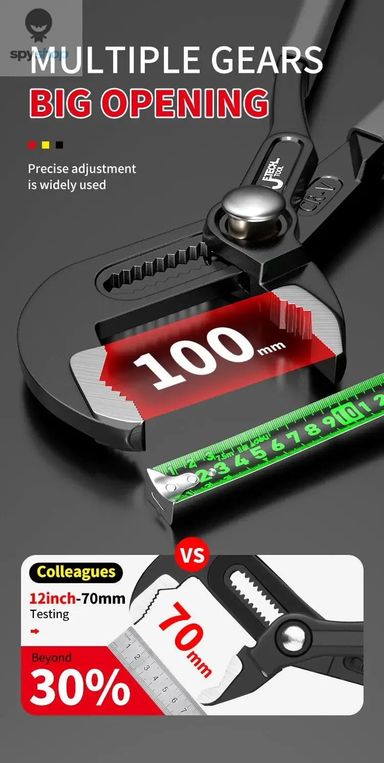 Water Pump Pliers Quick-Release Plumbing Pliers Pipe Wrench Adjustable Water Pipe Clamp Pliers Household Hand Tools Multi-functi