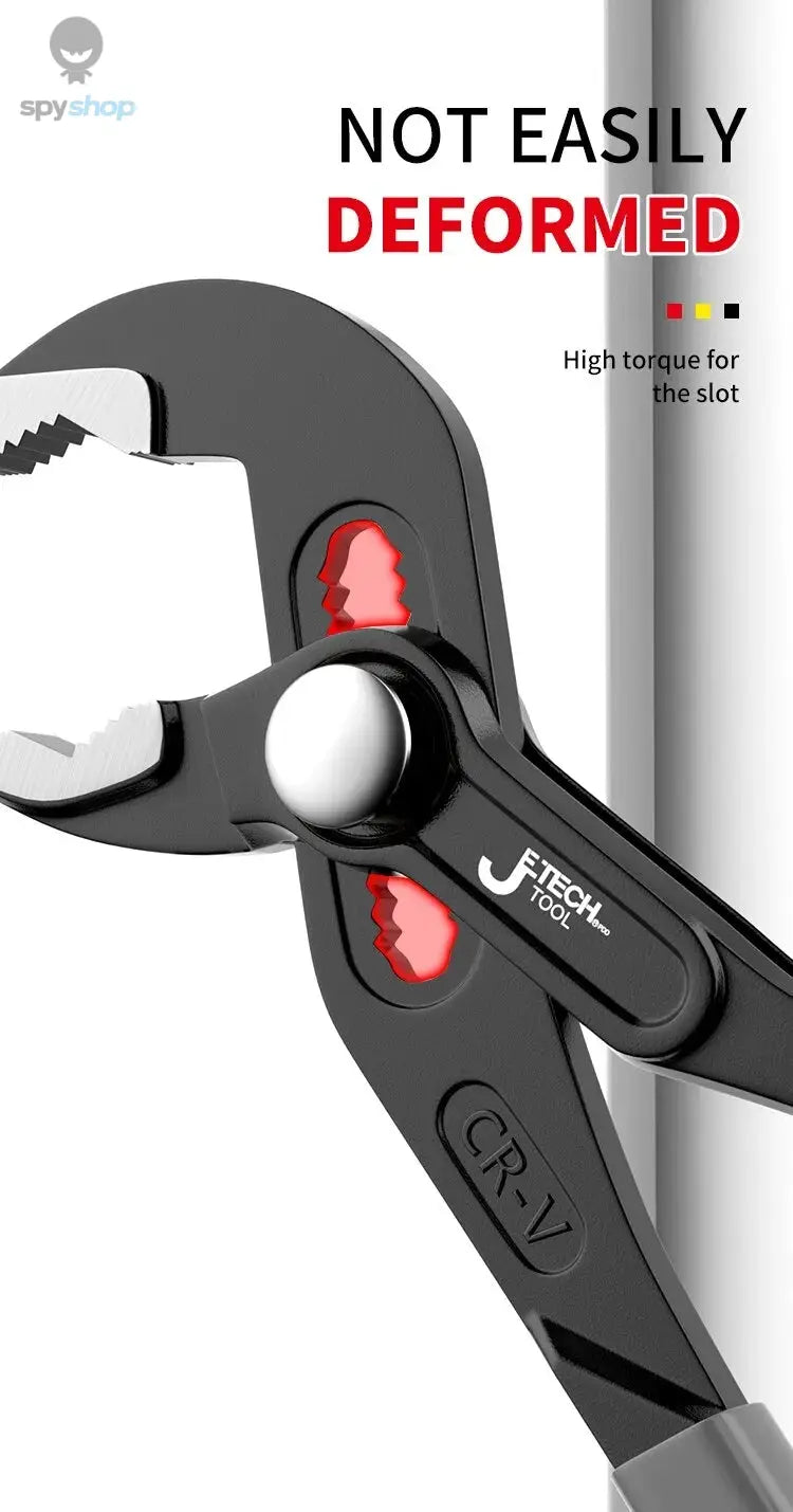 Water Pump Pliers Quick-Release Plumbing Pliers Pipe Wrench Adjustable Water Pipe Clamp Pliers Household Hand Tools Multi-functi