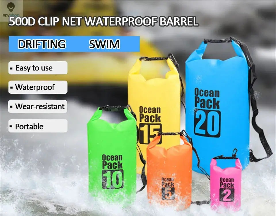 Waterproof PVC Dry Bag for Women Men 2L/5L/10L/15L/20L/30L Outdoor Sport Storage Bag for Kayaking, Boating, Fishing, Swimming