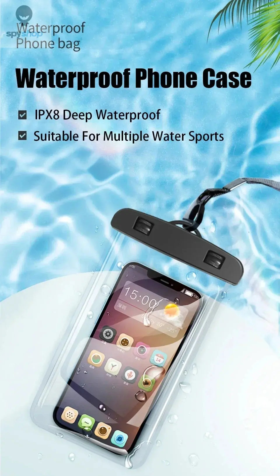 Waterproof Phone Case Swimming Water Proof Bag Universal Underwater Protector Pouch Cover For iPhone Samsung below 6.7" Phone Spy-shop.com
