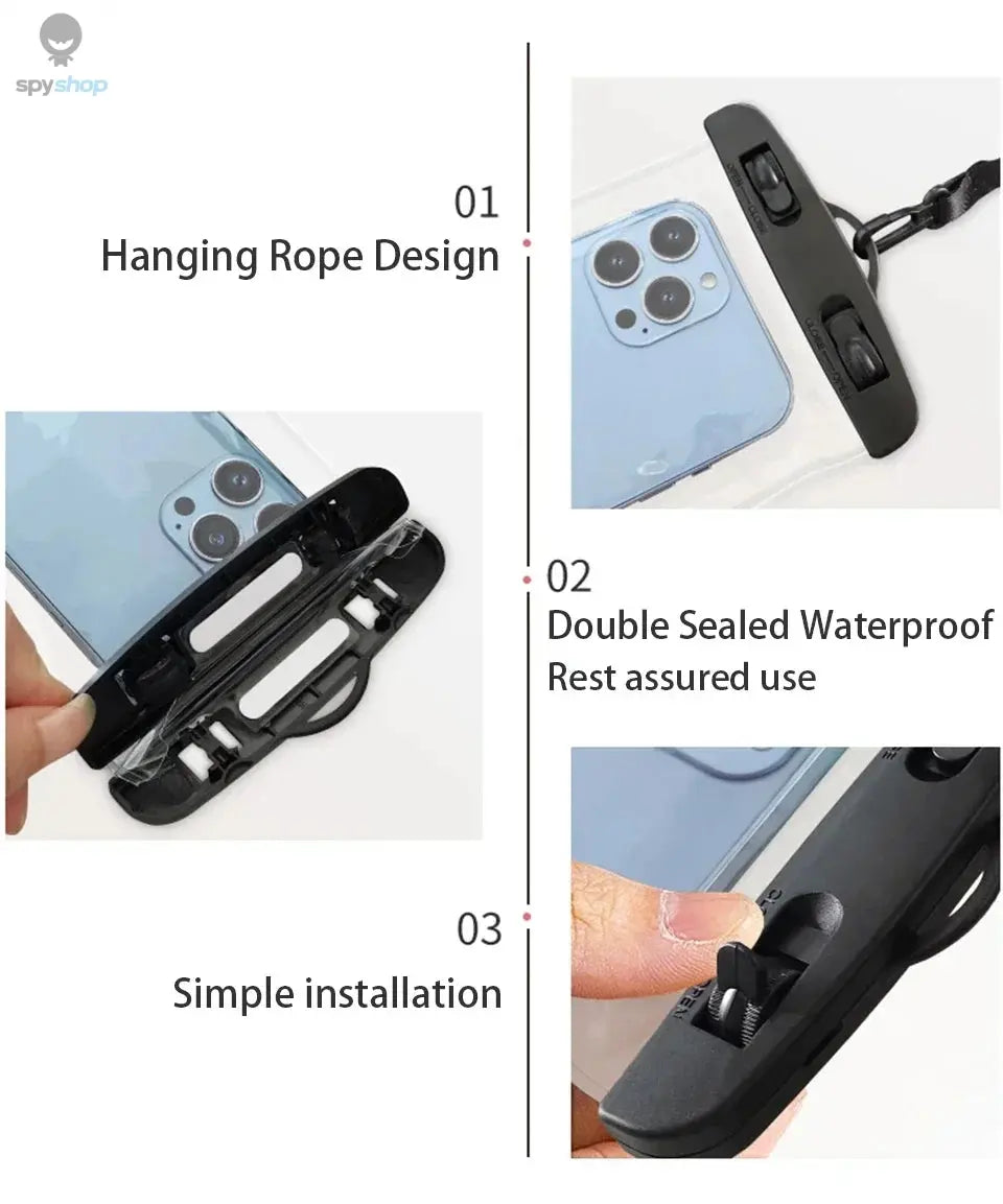 Waterproof Phone Case Swimming Water Proof Bag Universal Underwater Protector Pouch Cover For iPhone Samsung below 6.7" Phone Spy-shop.com