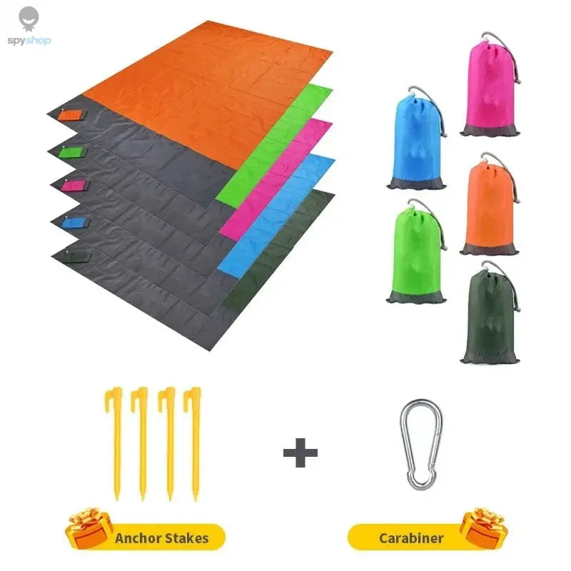 Waterproof Pocket Beach Mat Folding Beach Blanket Camping Mat Lightweight Lightweight Mat Outdoor Picnic Mat Spy-shop.com