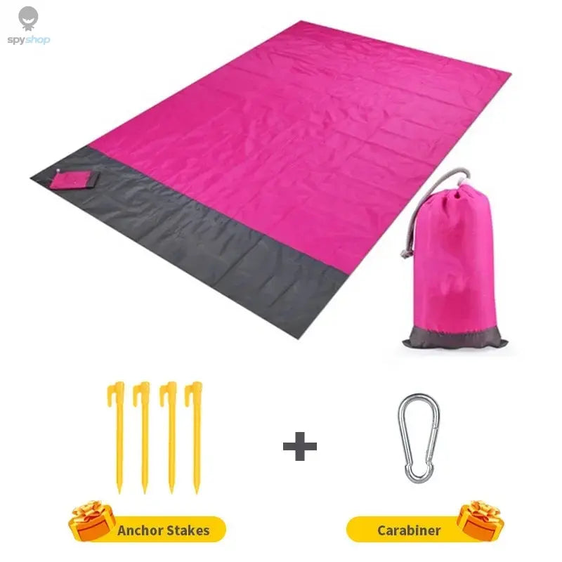 Waterproof Pocket Beach Mat Folding Beach Blanket Camping Mat Lightweight Lightweight Mat Outdoor Picnic Mat Spy-shop.com