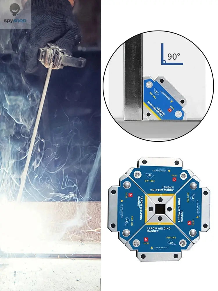 Welding Fixer 4pcs Magnetic Welding Fixer 45/90/135 Degree Multi-angle Magnet Weld Positioner Ferrite Auxiliary Locator Tools