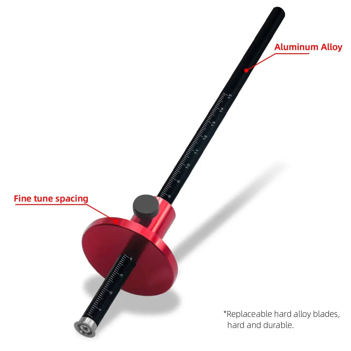 Wheel Marking Gauge - Woodworking Scriber - Wood Marking Tools With Inch & MM Scale - Parallel Line Drawing Mortise Measuring