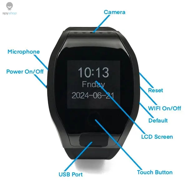 WiFi 1080P Hidden Spy Camera Watch – Wearable Security Recorder 📹⌚️ - Spy-shop.com