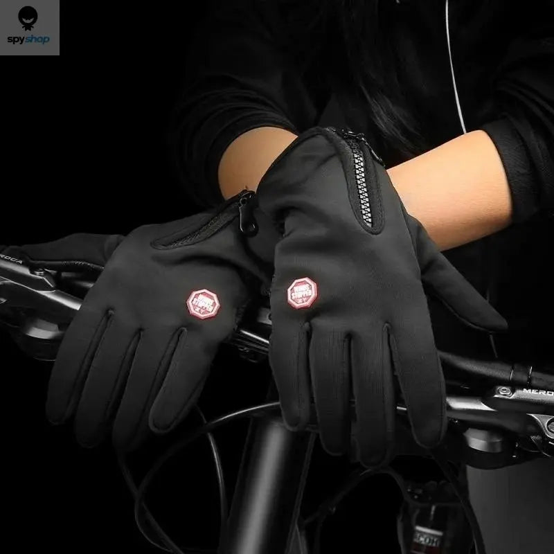 Winter Gloves For Men Waterproof Windproof Cold Gloves Snowboard Motorcycle Riding Driving Warm Touchscreen Zipper Glove Spy-shop.com