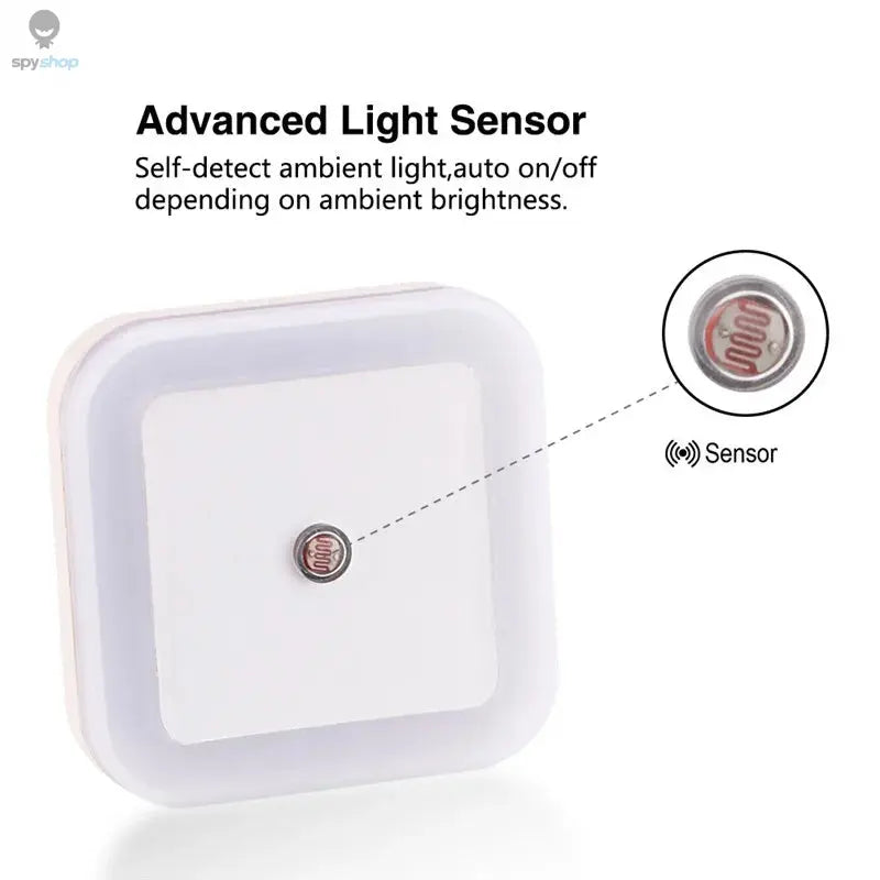 Wireless LED Night Light Sensor Lighting Mini EU/US Plug Night Lights For Children Room Bedroom Living Room Decoration Lighting Spy-shop.com