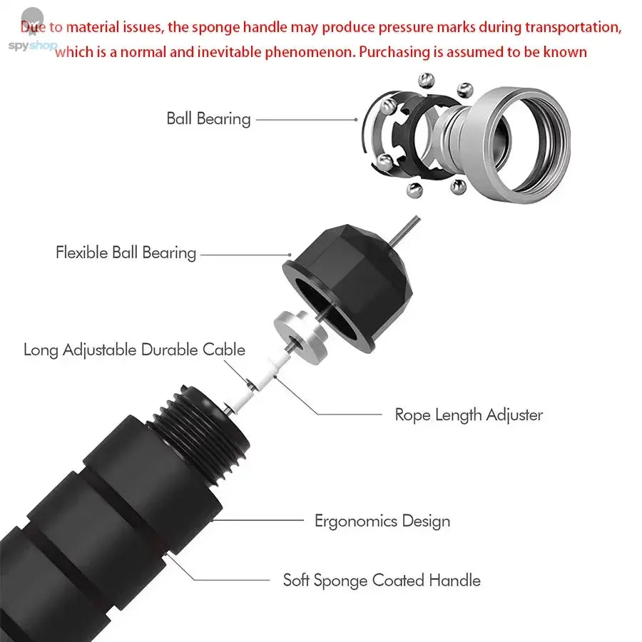 With Ball Bearings Adjustable Tangle-Free Speed Wire Jump Rope Workout with Foam Handles for Fitness Home Workouts and Slim Body Spy-shop.com