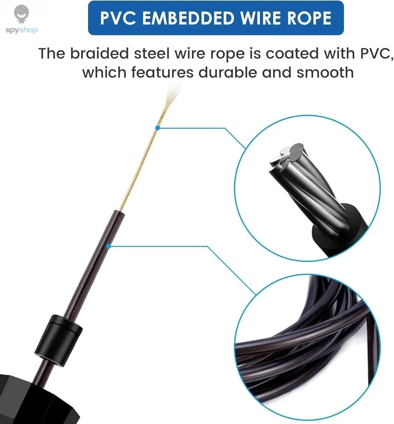 With Ball Bearings Adjustable Tangle-Free Speed Wire Jump Rope Workout with Foam Handles for Fitness Home Workouts and Slim Body Spy-shop.com