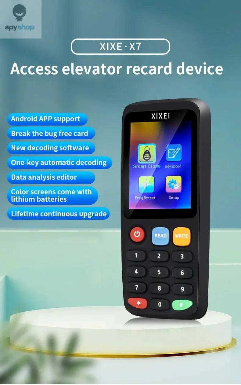 X7 Smart Card Reader RFID Key Clone Copier IC ID Token Copy Duplicator 125Khz Badge Writer 13.56Mhz NFC Tag Programmer Spy-shop.com