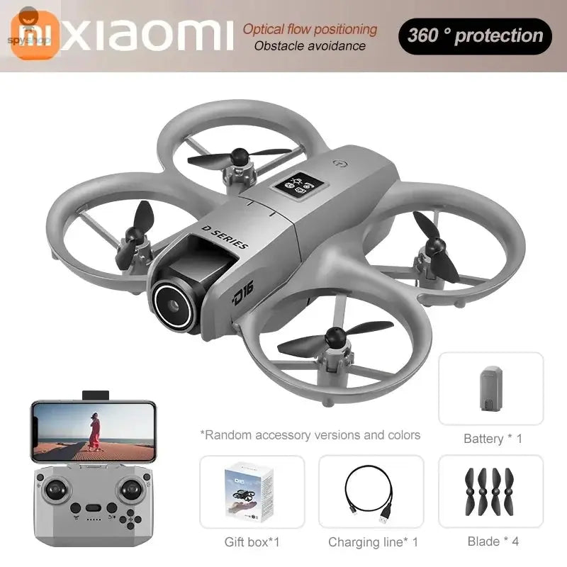 Xiaomi D16 Mini Drone Dual Camera 8K HDAerial Aircraft Obstacle Avoidance UAV Fixed Remote Control Airplane Gift Toys 20000M Spy-shop.com