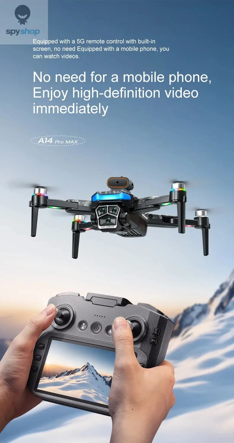 Xiaomi Mijia A14Pro max GPS Brushless 8K three Camera Optical Flow Obstacle Avoidance Foldable Quadcopter RC Distance Drone Toys