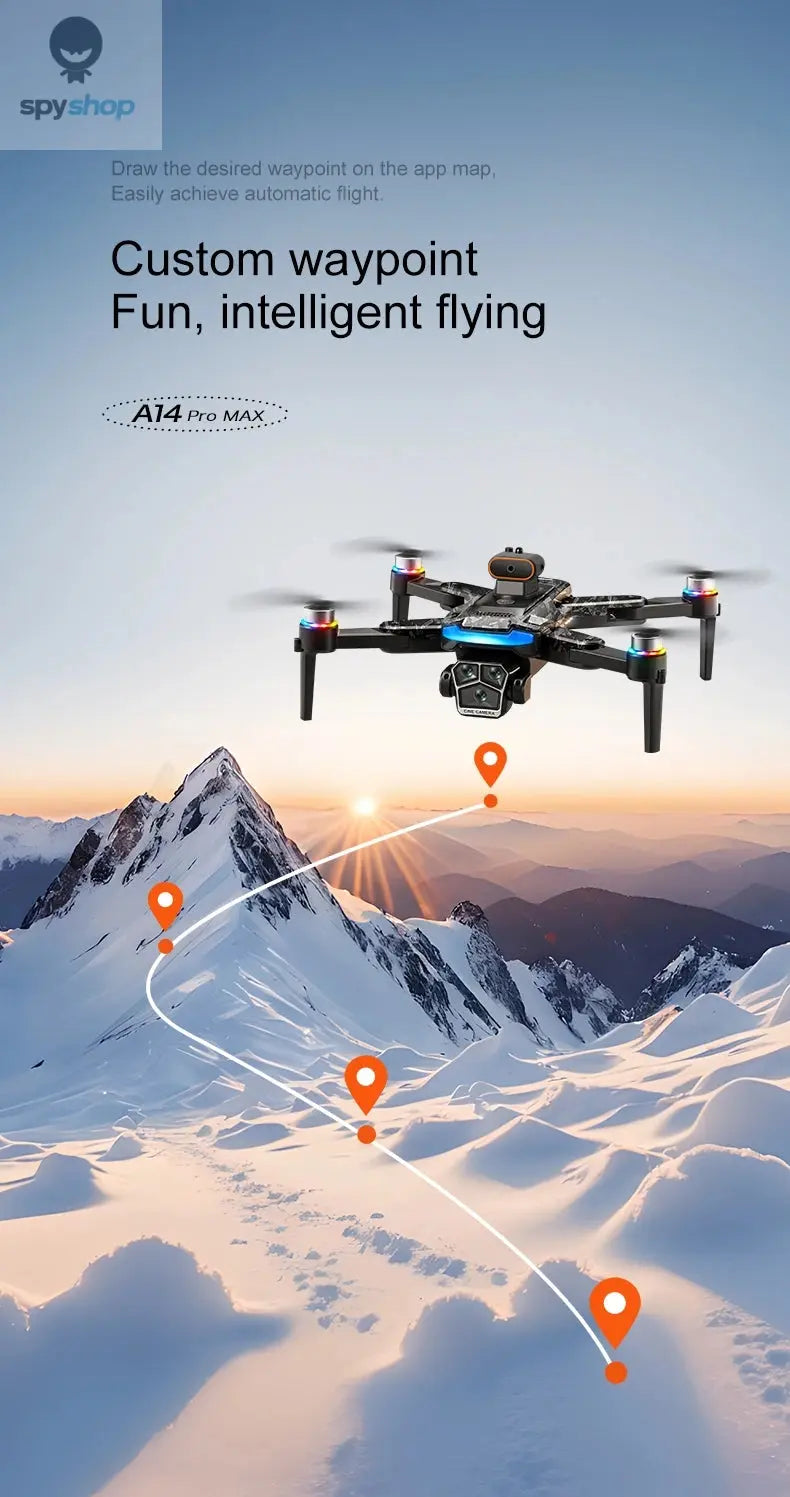 Xiaomi Mijia A14Pro max GPS Brushless 8K three Camera Optical Flow Obstacle Avoidance Foldable Quadcopter RC Distance Drone Toys