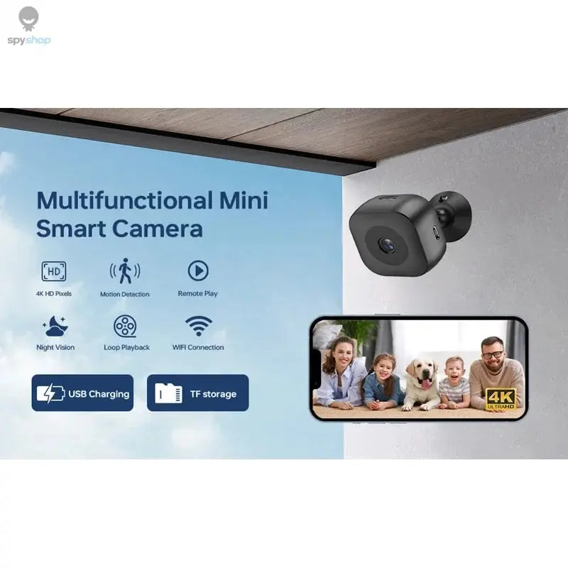Xiaomi Mini Camera WiFi IP/AP 4K Remote Monitoring Mobile Detection Camcorder Portable Smart Home Surveillance Security Camera Spy-shop.com