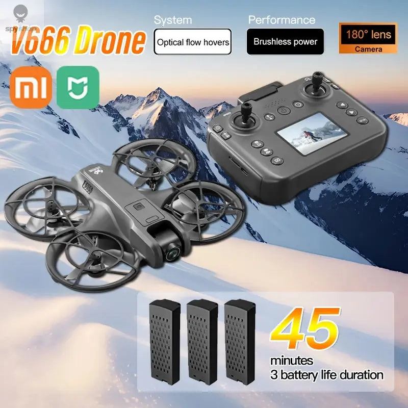 Xiaomi V666 Mini Drone 4K Professional Aerial 8k Dual Camera Intelligent obstacle avoidance Brushless Quadcopter Kid RC Toy