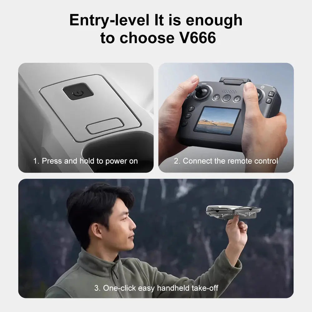 Xiaomi V666 Mini Drone 4K Professional Aerial 8k Dual Camera Intelligent obstacle avoidance Brushless Quadcopter Kid RC Toy