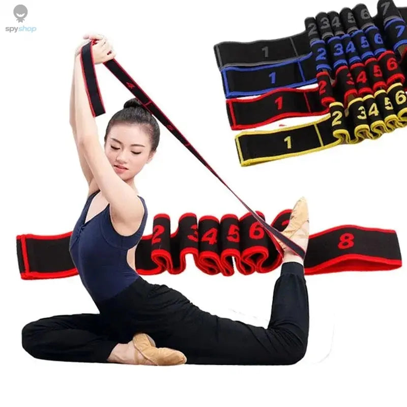 Yoga Stretch Resistance Bands Adult High Elasticity Multi-Segment Belt Yoga Assisted Stretching Belt Yoga Fitness Products Spy-shop.com