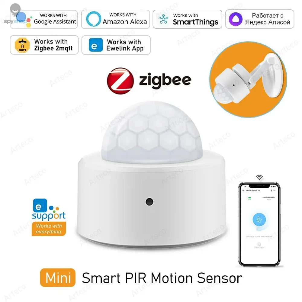 Zigbee 3.0 Smart Pir Motion Sensor Movement Human Body Infrared Detector Security Alarm Sensor Works With EWelink Home Assistant Spy-shop.com