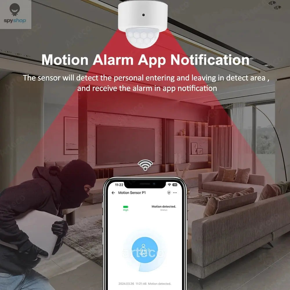 Zigbee 3.0 Smart Pir Motion Sensor Movement Human Body Infrared Detector Security Alarm Sensor Works With EWelink Home Assistant Spy-shop.com