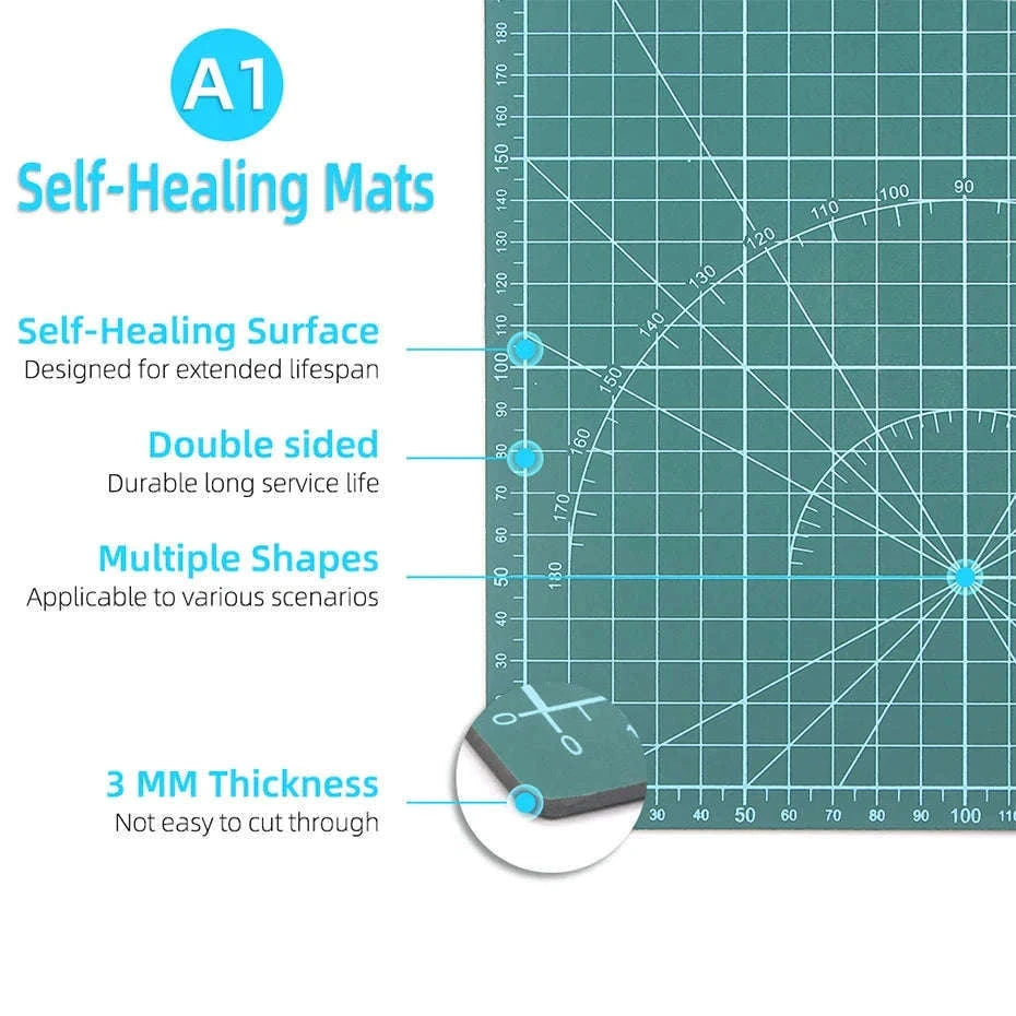 A1 Double-Sided Self-Healing PVC Cutting Mat for Crafting-A1 90cmX60cm / Poland