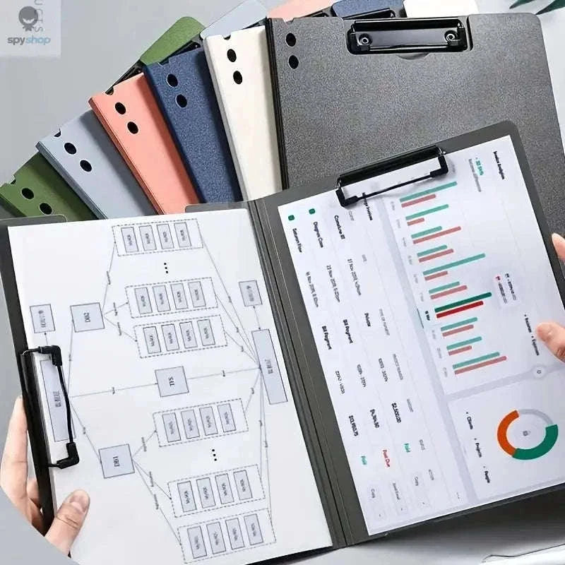 A4 File Folder Clipboard Organizer for Neat Document Control-WHITE