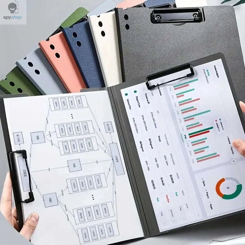 A4 File Folder Clipboard Organizer-WHITE