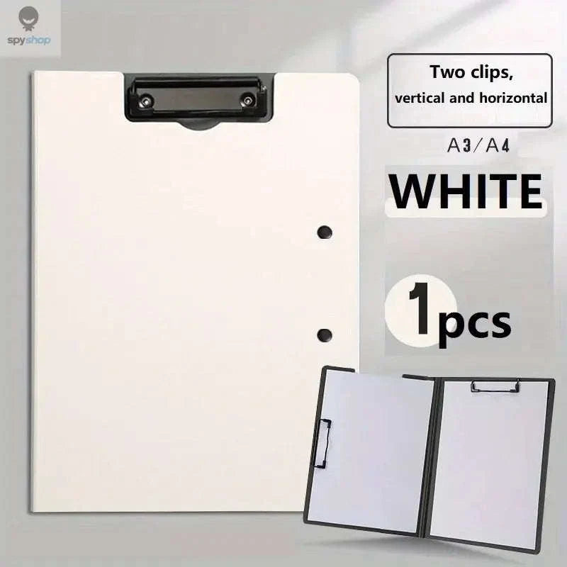 A4 File Folder Clipboard Organizer-WHITE
