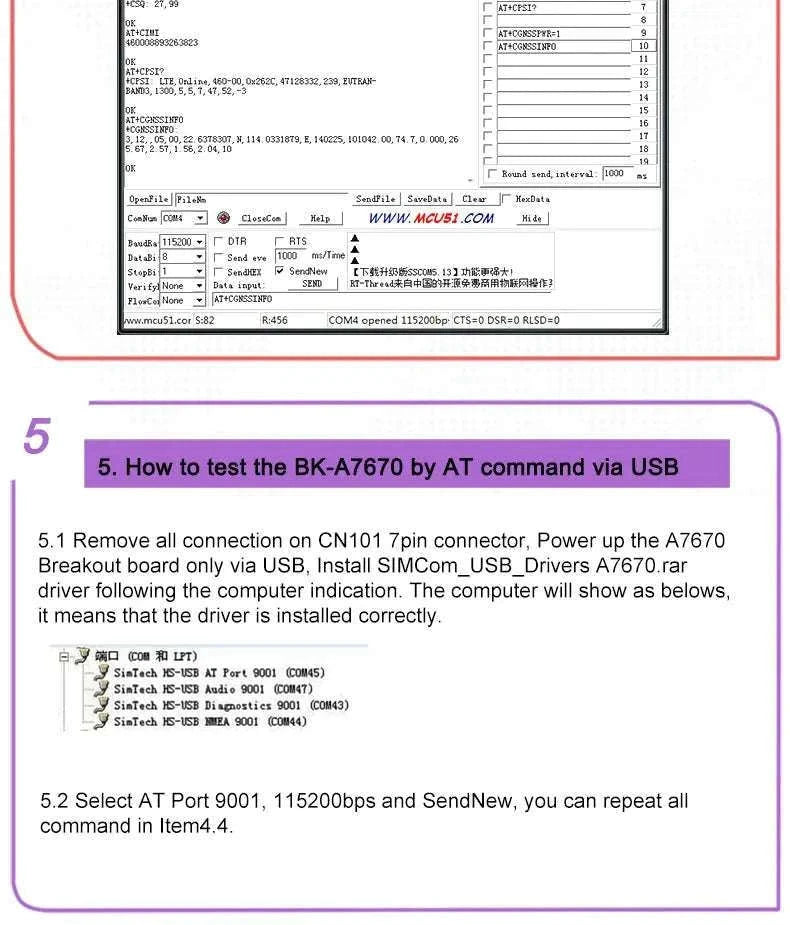 A7670E LTE Cat 1 Multi-Band 4G GSM GPRS Module-LTE version