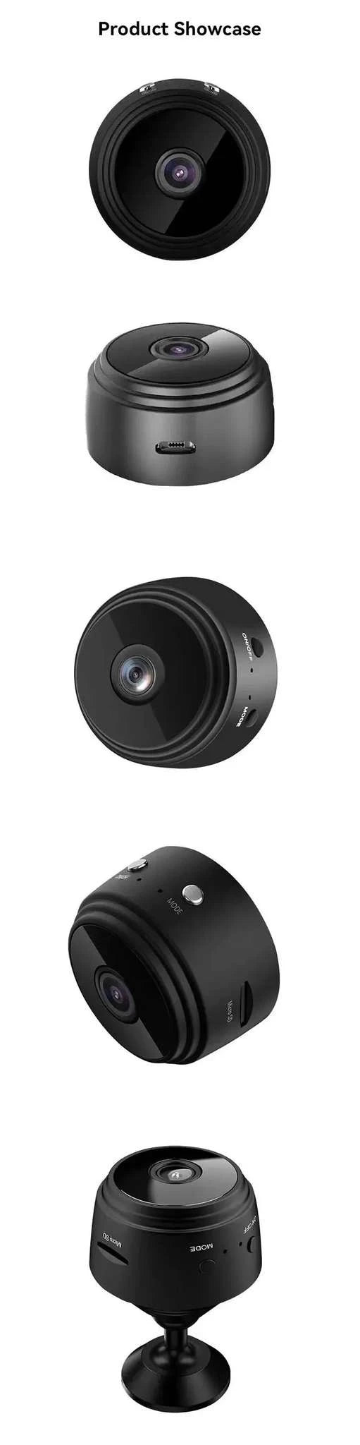A9 Mini WiFi Security Camera with Phone Remote Monitoring-1PCS-black