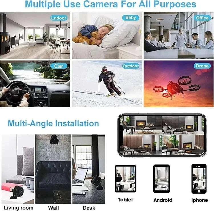 A9 Mini WiFi Security Camera with Phone Remote Monitoring-1PCS-black