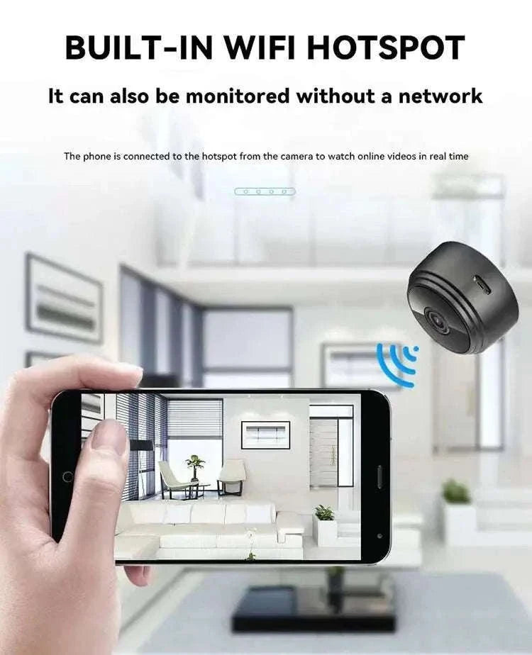 A9 Mini WiFi Security Camera with Phone Remote Monitoring-1PCS-black