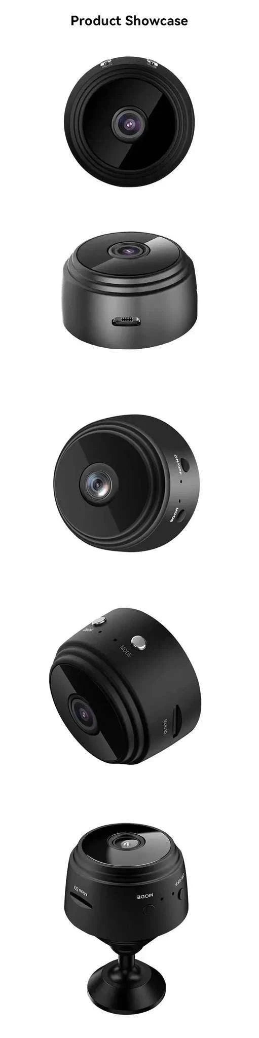 A9 Mini WiFi Security Camera with Phone Remote Monitoring-1PCS-black