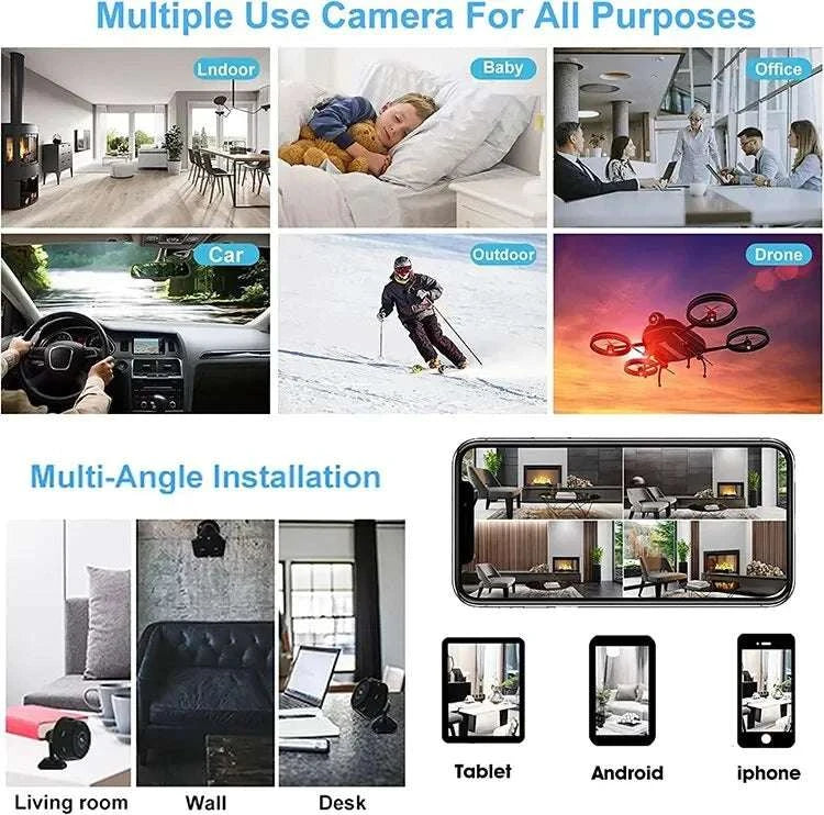 A9 Mini WiFi Security Camera with Phone Remote Monitoring-1PCS-black