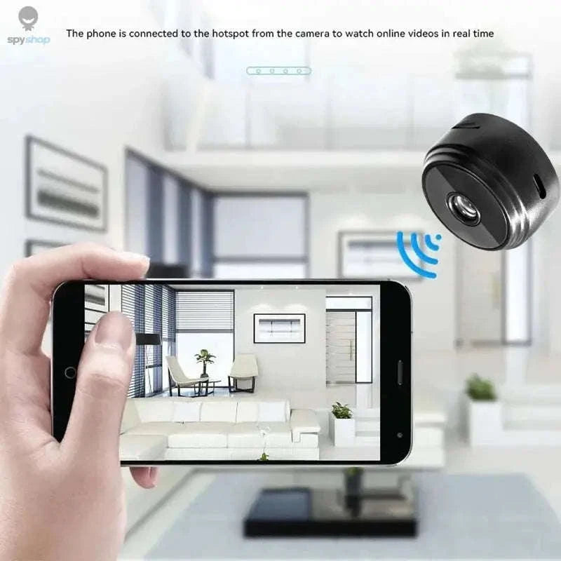 A9 Mini Wireless Security Camera – 1080P HD, Night Vision, Remote View-Black / CHINA