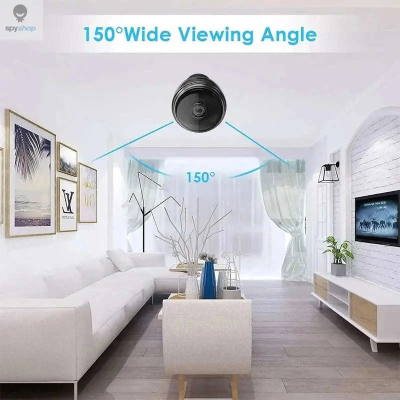 A9 Mini Wireless Security Camera – 1080P HD, Night Vision, Remote View-Black / CHINA