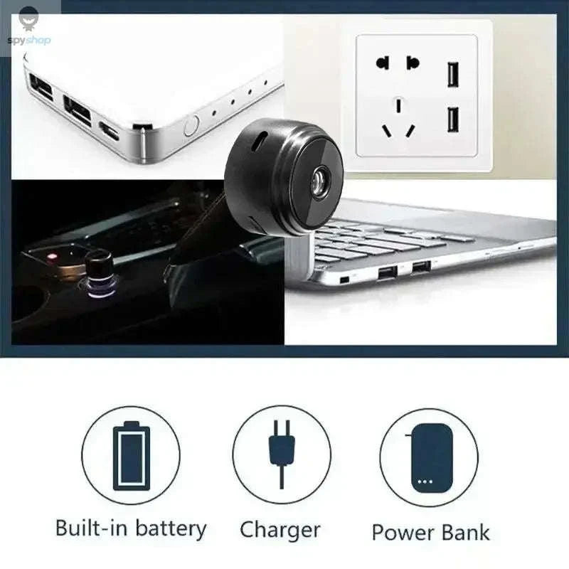 A9 Mini Wireless Security Camera – 1080P HD, Night Vision, Remote View-Black / CHINA